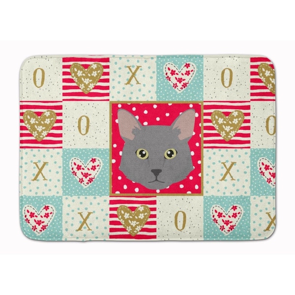 Carolines Treasures 19 x 27 in. Nebelung Cat Love Machine Washable Memory Foam Mat CK5136RUG - main